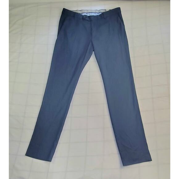 Zara Dress Pants Mens Sz 34 Basic Navy Blue Slim Fit Formal Business Ca13 - Picture 1 of 6